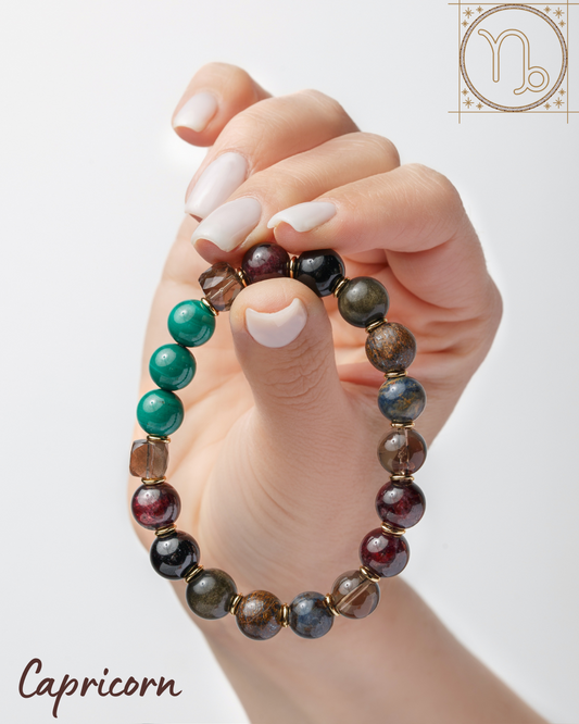 Capricorn Zodiac Bracelet for Women – “Resilient Power” | Natural Stones for Grounding & Ambition
