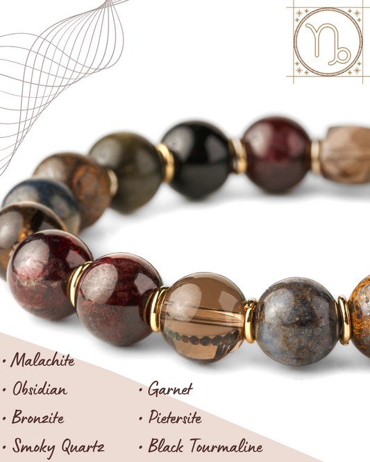 Capricorn Zodiac Bracelet for Women – “Resilient Power” | Natural Stones for Grounding & Ambition