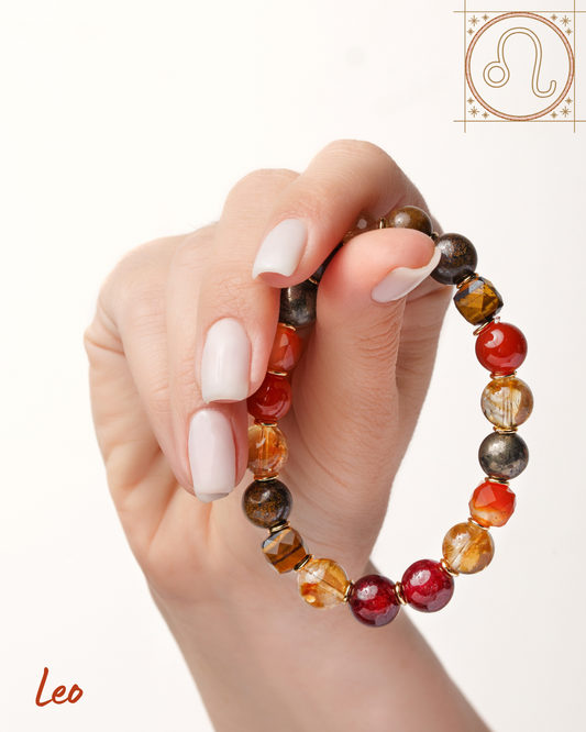 Leo Zodiac Bracelet for Women – “Radiant Power” | Natural Gemstone Astrology Jewelry