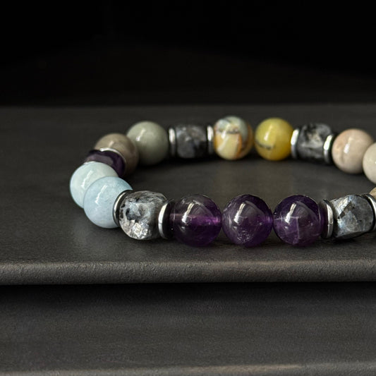 Pisces Zodiac Bracelet for Men – “Calm Strength & Inner Vision”