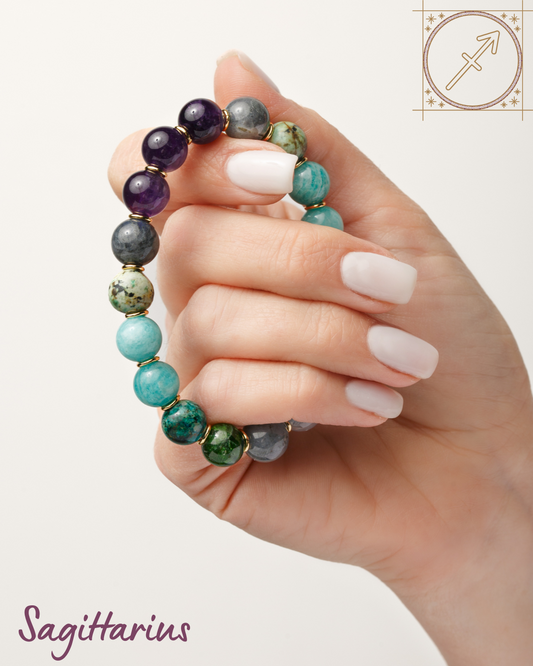 Sagittarius Zodiac Bracelet for Women – “Free Spirit” | Natural Gemstone Astrology Jewelry