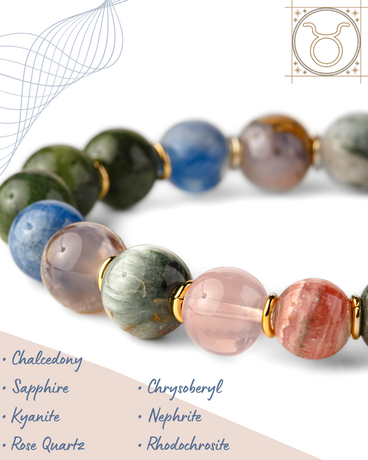 Taurus Zodiac Bracelet for Women – “Grounded Elegance” | Natural Gemstone Astrology Jewelry